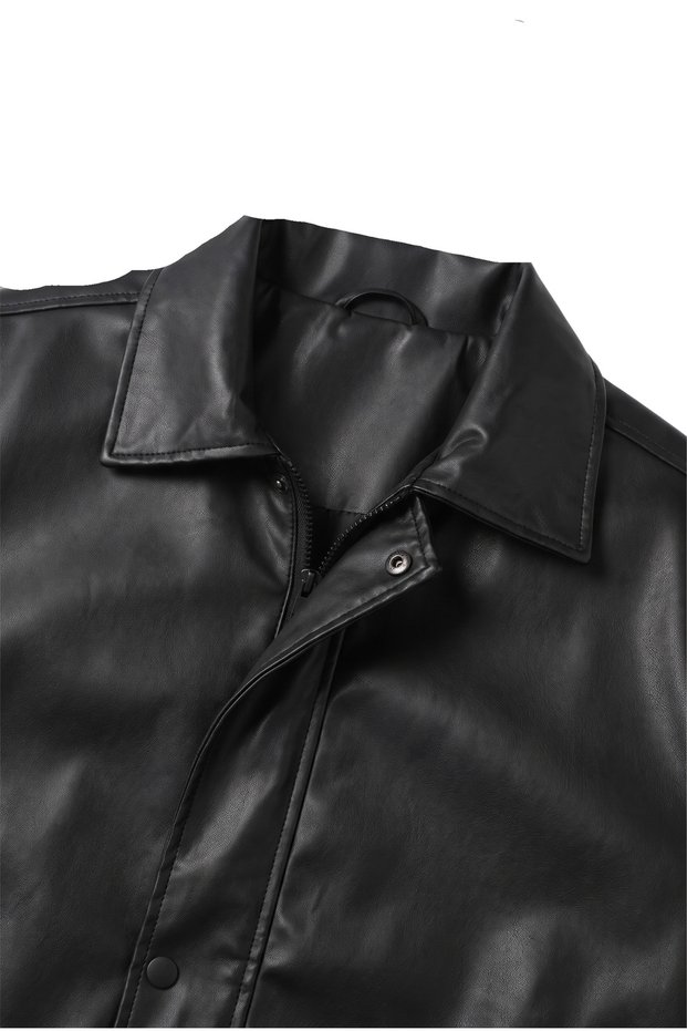 Bomber Unisex Loose Fit Leather Jacket