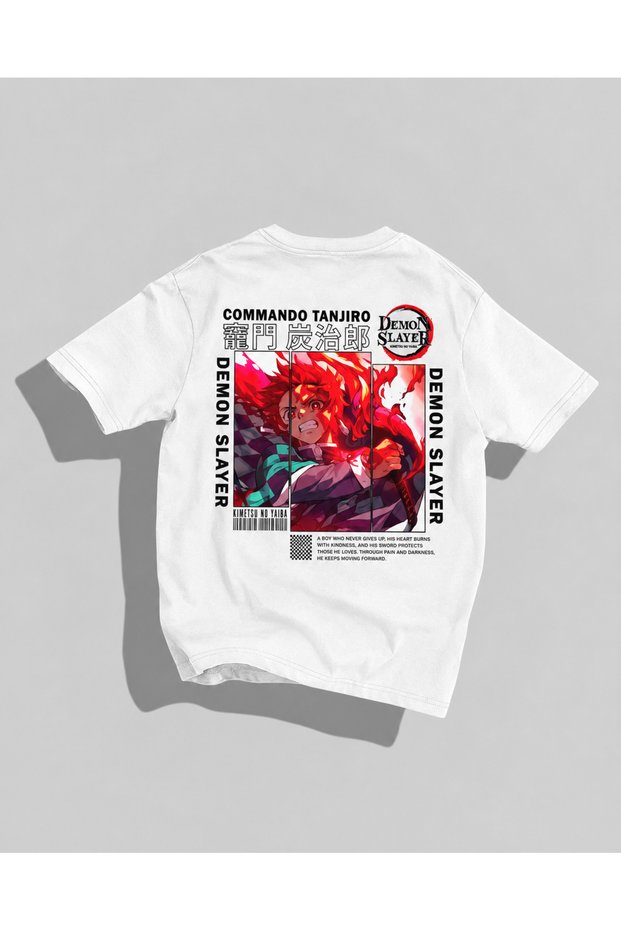 Tanjiro Kamado Anime T-Shirt – Demon Slayer Kimetsu No Yaiba Unisex Oversize T-Shirt