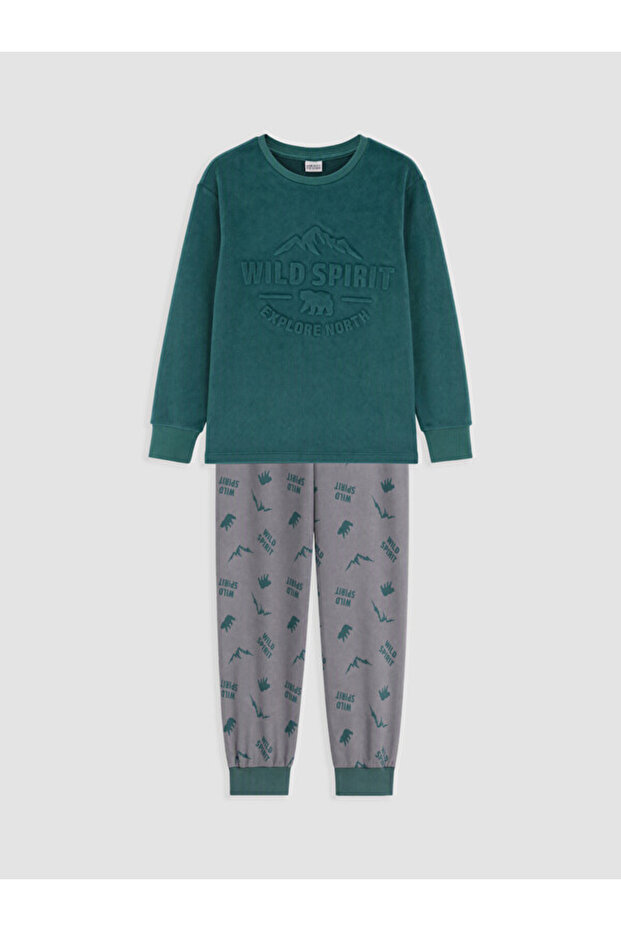 Quality Pieces from Çelebi Store Velvet Boys' Pajama Set