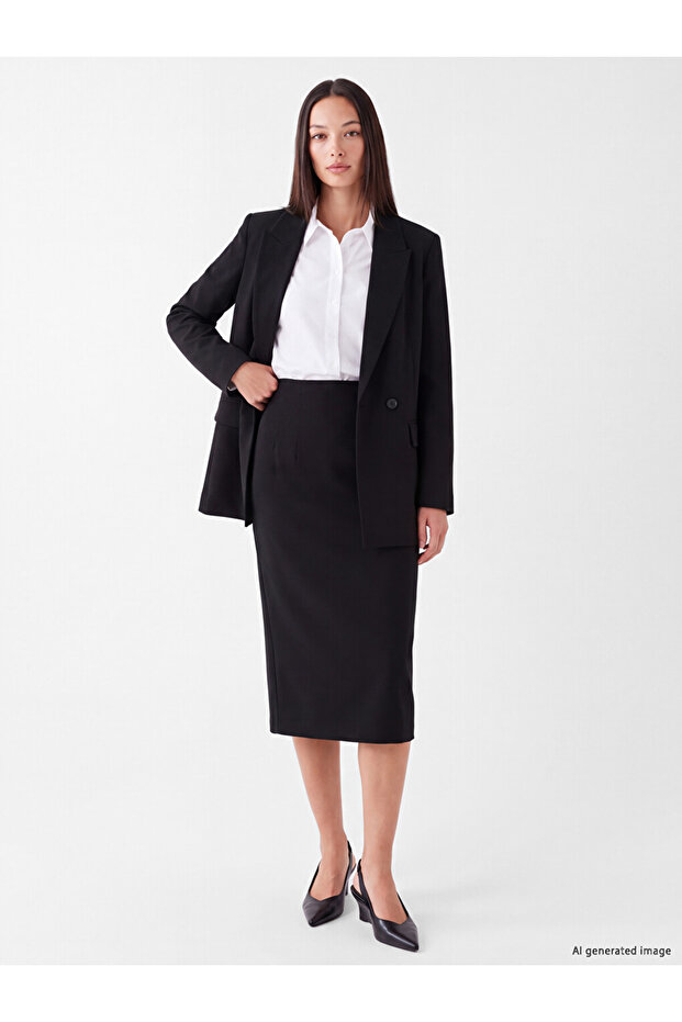 Zippered Pencil Skirt for Style Enthusiasts from Uzg Store