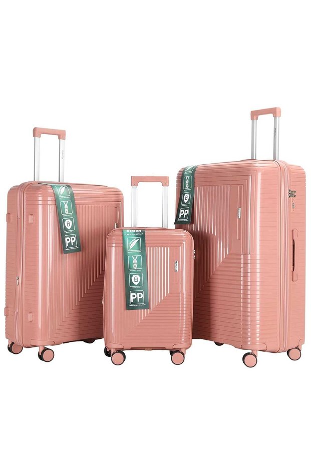 3 Piece PP Expandable Hard Shell Luggage Set 20 28 32 Inch with 360° Spinner Wheels & TSA Lock