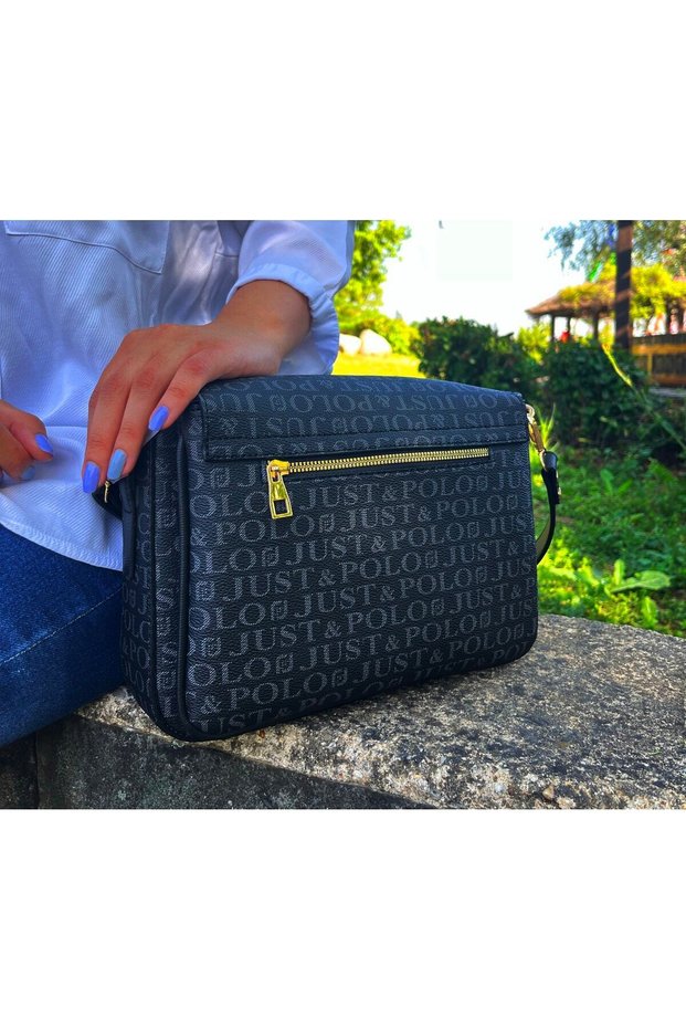 Multi-Compartment Women's Hand and Shoulder Bag with Functional Compartments