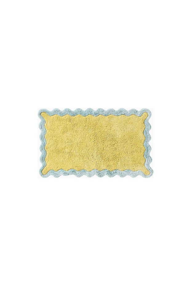 Ernestine Decorative Comb-Edge Cotton Bath Mat