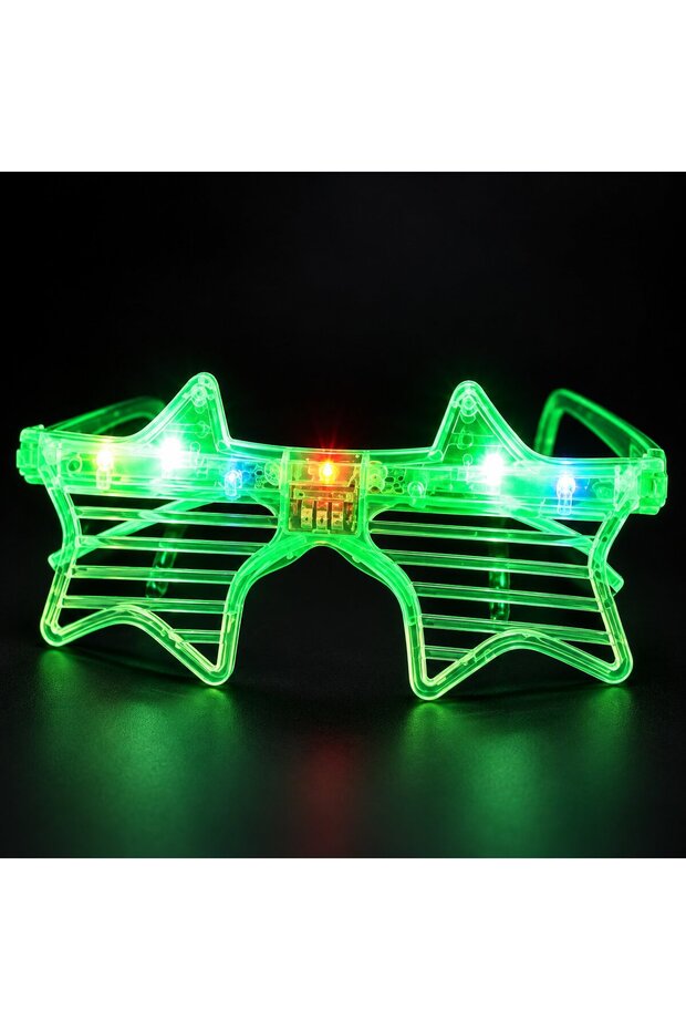 Green Led Lighted Star Party Glasses