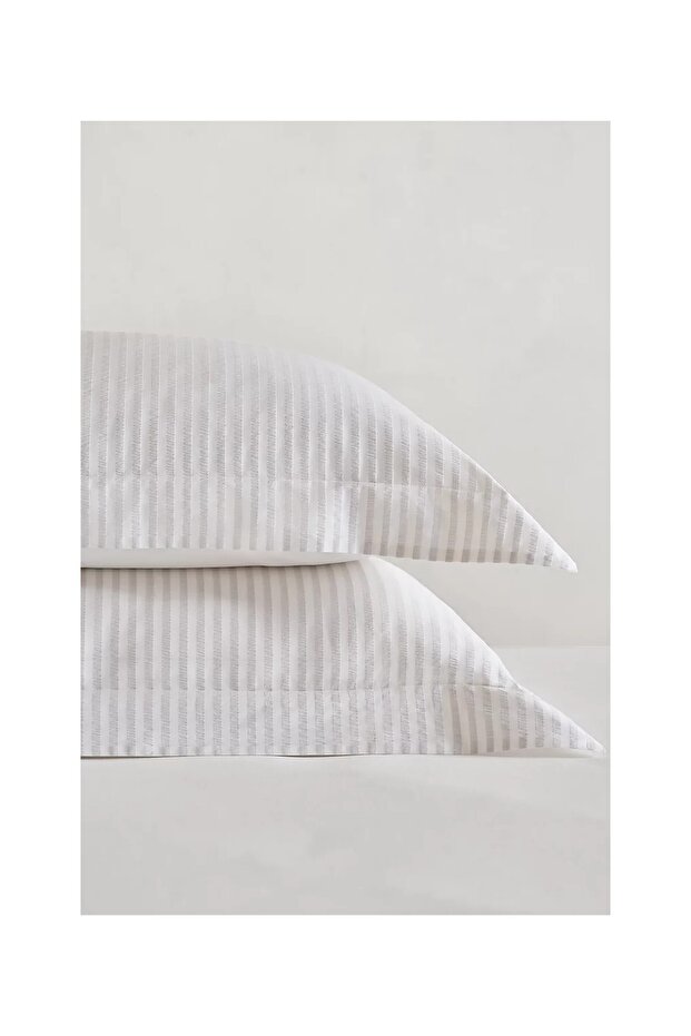 Tilbury Stripe Cotton Oxford Single Pillowcase - Standard 50 × 75 cm