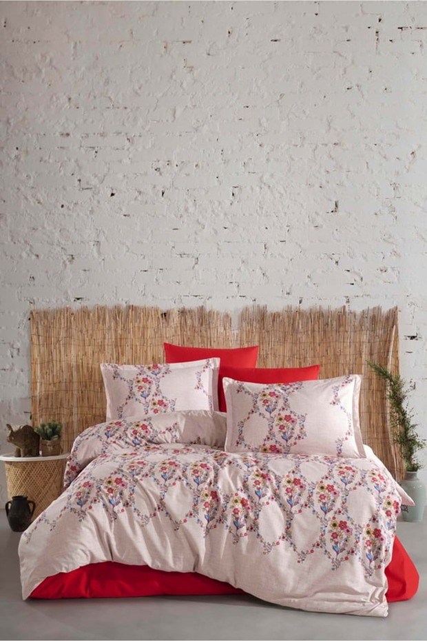 100% Cotton Double Four Season Set Navas Red