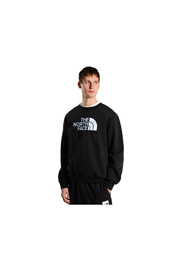 M Tnf Essential Drew Peak Regular Crew Men's Outdoor Sweatshirts Nf0A8Fd9Jk31 Black