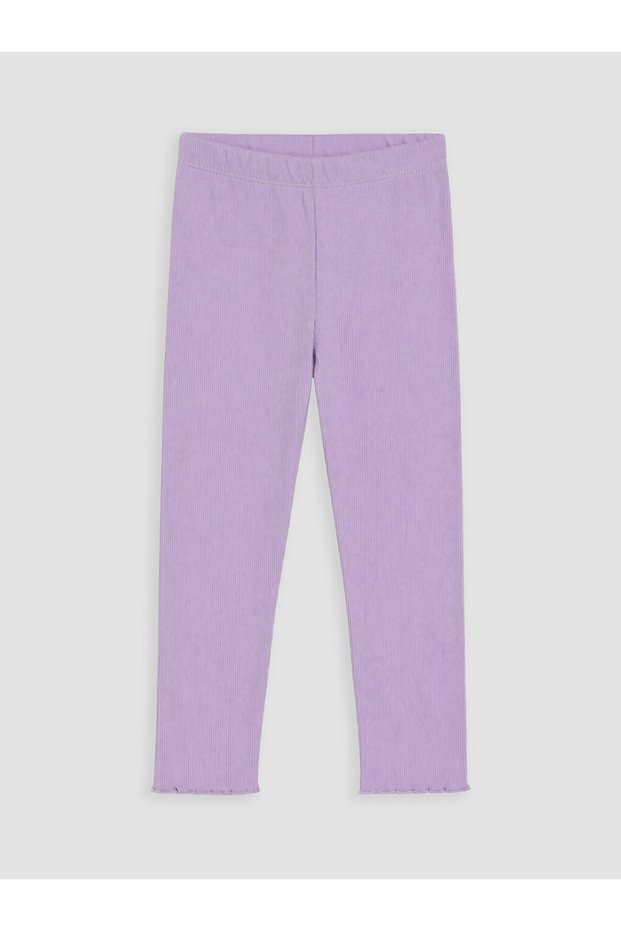 Vizyon New Season Lilac Girls' Ribbed Leggings