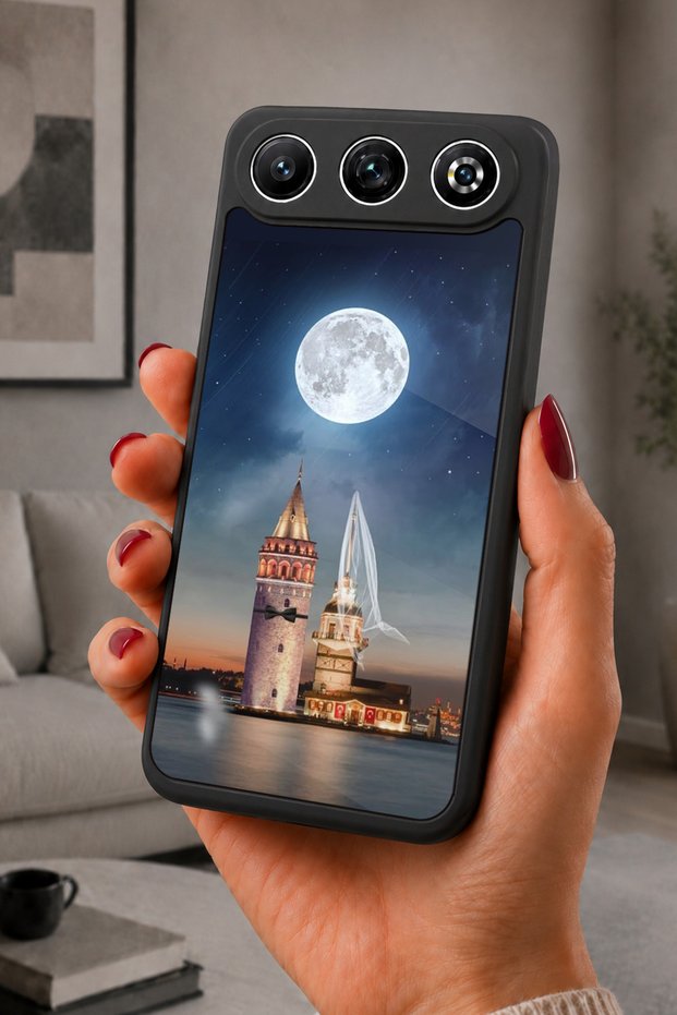 Gm 26 Compatible Printed, Matte Black, Soft Silicone, Protective, Shock-Absorbing Cover, Case