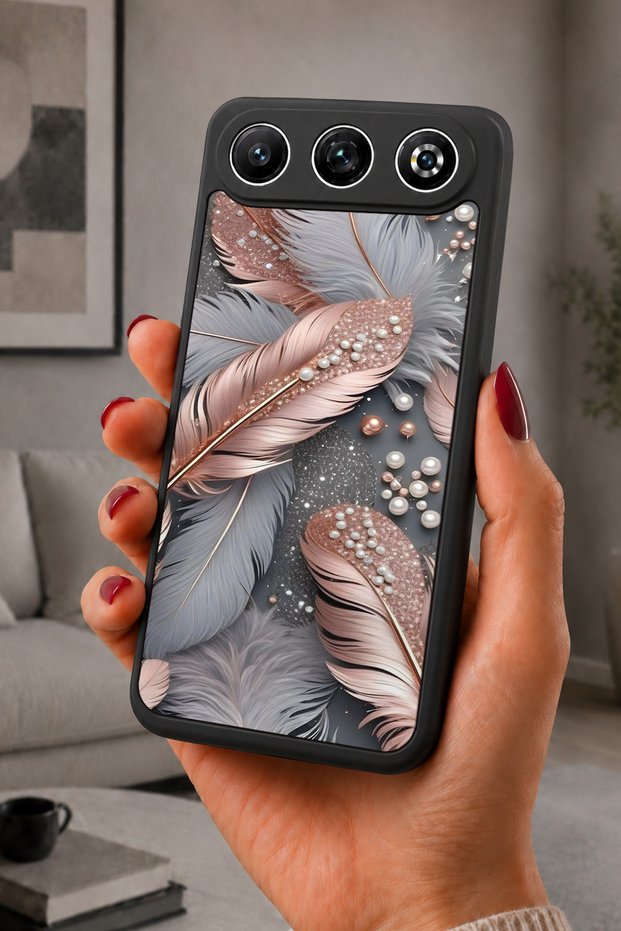 Gm 26 Compatible Printed, Matte Black, Soft Silicone, Protective, Shock-Absorbing Cover, Case