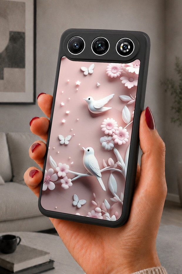 Gm 26 Compatible Printed, Matte Black, Soft Silicone, Protective, Shock-Absorbing Cover, Case