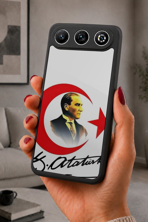 Gm 26 Compatible Printed, Matte Black, Soft Silicone, Protective, Shock-Absorbing Cover, Case