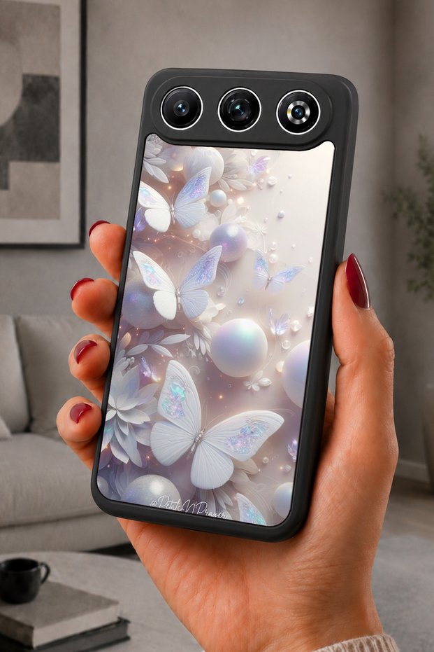 Gm 26 Compatible Printed, Matte Black, Soft Silicone, Protective, Shock-Absorbing Cover, Case