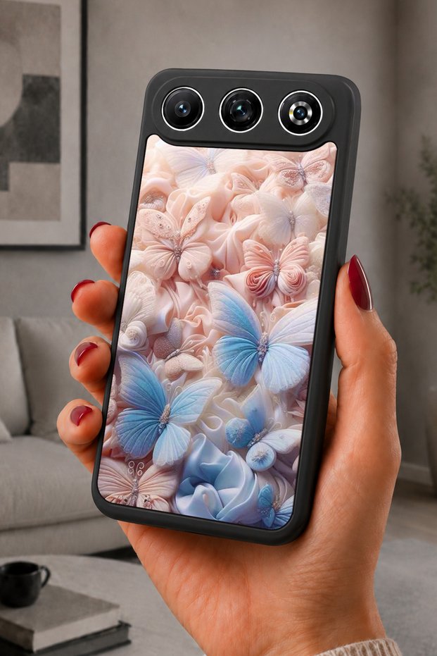 Gm 26 Compatible Printed, Matte Black, Soft Silicone, Protective, Shock-Absorbing Cover, Case