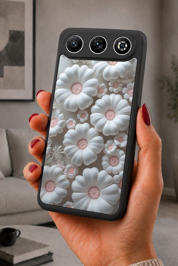 Gm 26 Compatible Printed, Matte Black, Soft Silicone, Protective, Shock-Absorbing Cover, Case