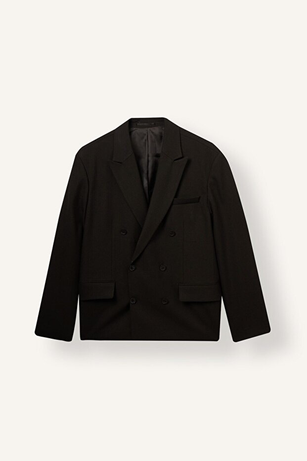Regular Fit Double-Breasted Blazer Jacket H5285Ax26Au