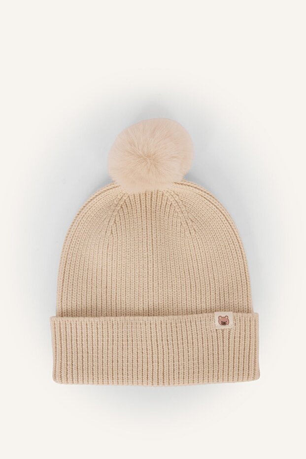 Woven Label Knitwear Beanie for Baby Boy Y6262A226Wn