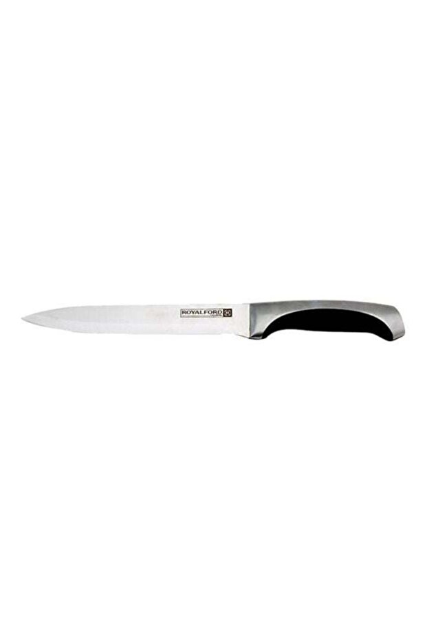 Royalford Utility Knife 8 inch All Purpose Small Kitchen Knife Ultra Sharp Stainless Steel Blade, Cooking Knife with Ergonomic Handle | Kitchen Knife | Cooking | Food Prep, RF1803-SK Silver/Black Han