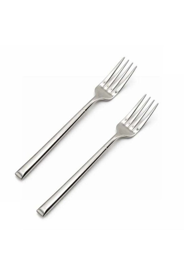 BERAM Stainless Gleam Dining Fork 2Pc Kitchen Flatware Dinner Salad and Dessert Fork 304 SS Table Cutlery for Daily Use with Silver Finish Home Restaurant CaféParty Elegant Premium Flatware