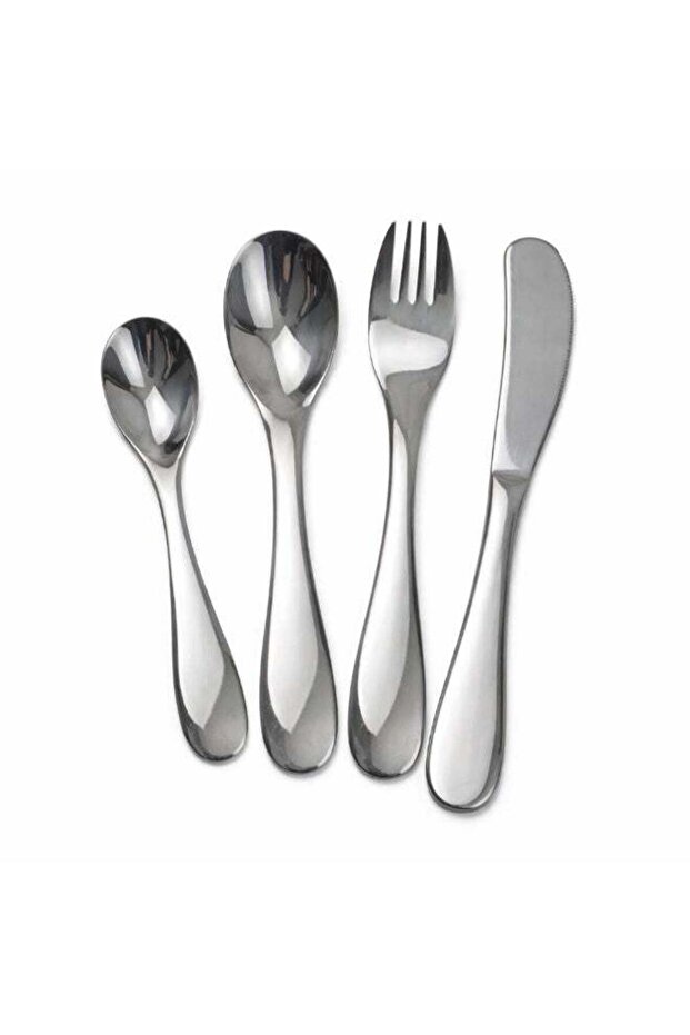 Tiny Bite Children’s Cutlery Set, Elegant Handles, Stainless Steel Flatware, 18/10 Grade Stainless Steel Kitchen Set, Compact Size Tableware Set for Toddlers