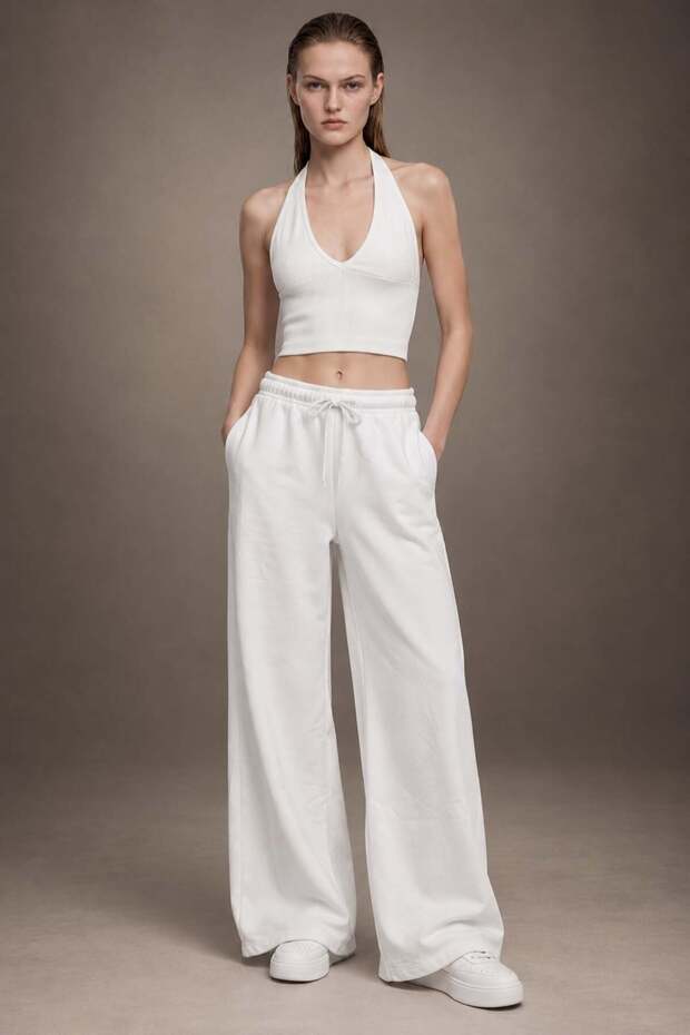 Pocketed Wide Leg Sweatpants Six