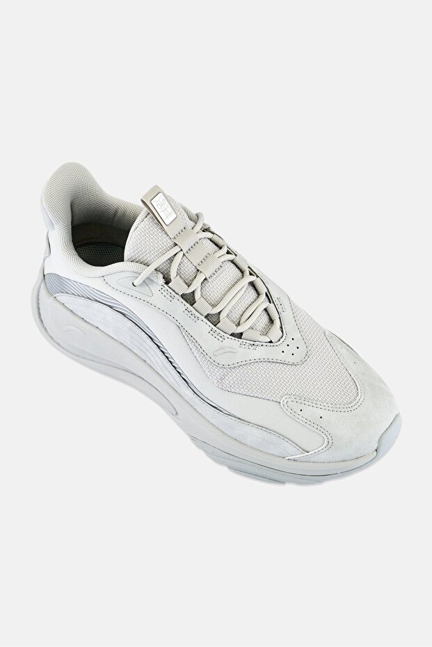 Men Brand Logo Lace Up Outdoor Shoes, Grey