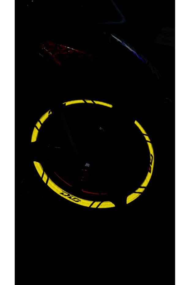 12 pieces front rear enough rim strip set shining with night flash with reflectors for honda dio