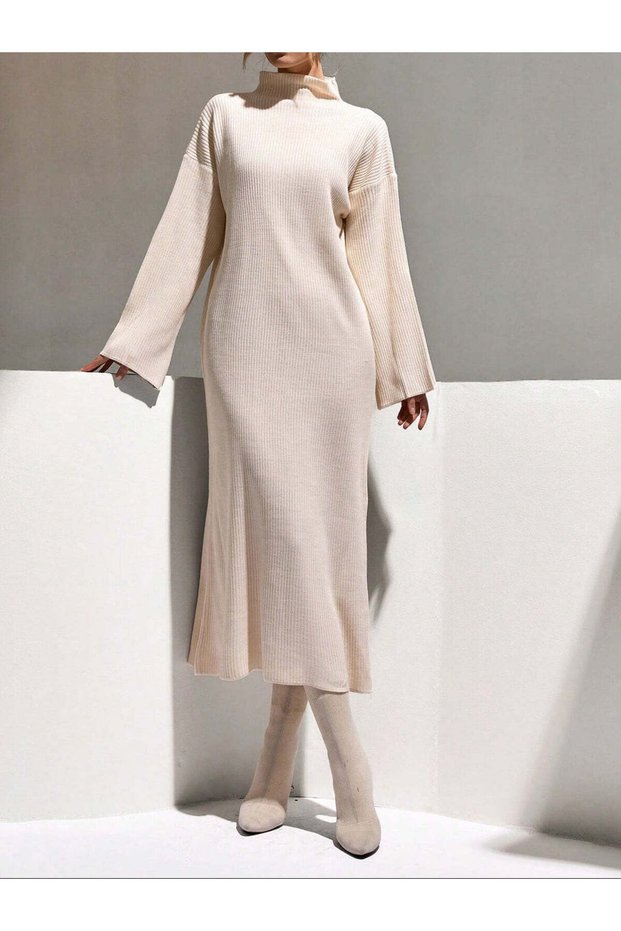 Rochie midi, crem