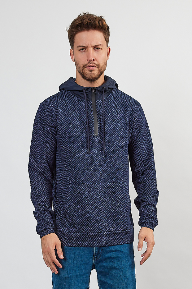 Hooded Kangaroo Pocket Sweatshirt