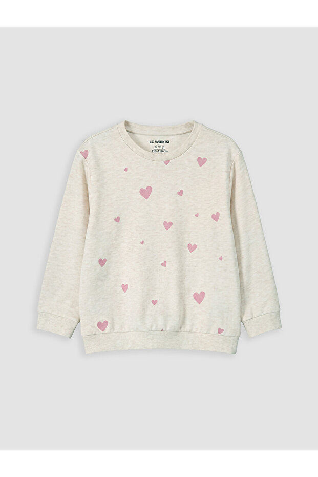 Pink 3 Thread Printed Standard & Regular Girls' Sweatshirt - W6M875Z1-Esf | Lcw