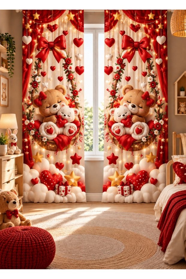 High Quality Printed Background Curtain, Patterned Background Curtain, Decorative Single Wing Curtain, Digital Printed Curtain