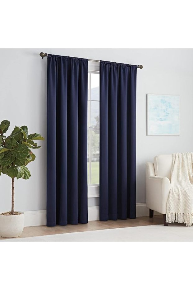 Solid Thermapanel Single Window Curtain Panel, 54 in x 54 in, Taupe