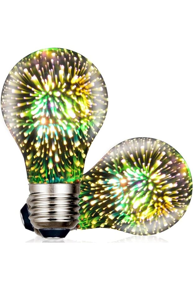مصباح ألعاب نارية، مصباح LED بتأثير الألعاب النارية ثلاثي الأبعاد، مصابيح ذكية متعددة الألوان للديكور السقفي