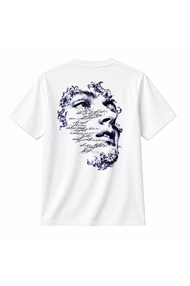 Printed T-Shirt with Back Detail, Unisex 100% Cotton (with Supriz Gift)
