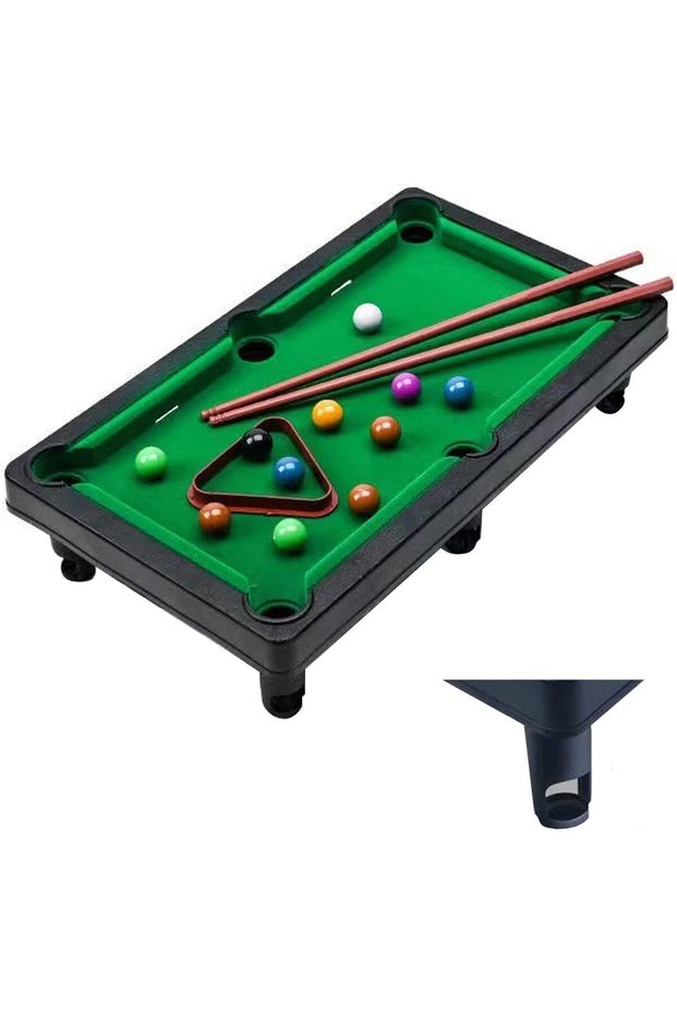 Mini Pool Table Game, Billiards Table Pool Table Set with 11 Balls 2 Cues and 1 Triangle, Portable Games Table Indoor Outdoor Game, Household Funny Pool Toy