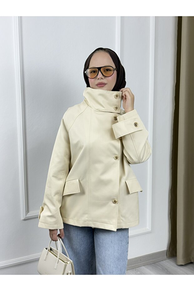 7739 Women's Wide Collar Modern Cut Parka