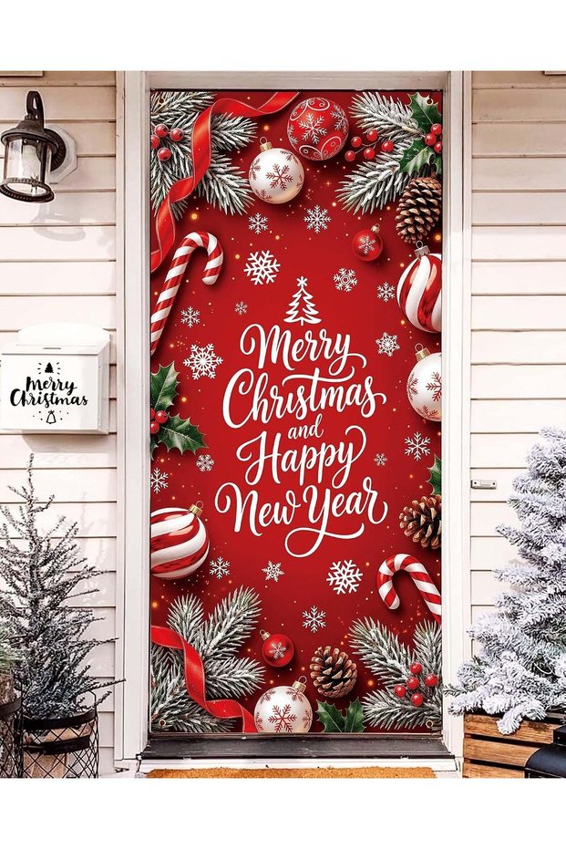 Elastic Happy Christmas, Fabric Door Decoration, Classroom Door, School Event Door Decoration