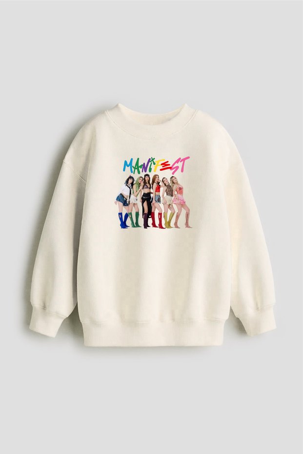 Cotton Manifest Group Printed Girls' Sweatshirt (Ages 4-14)