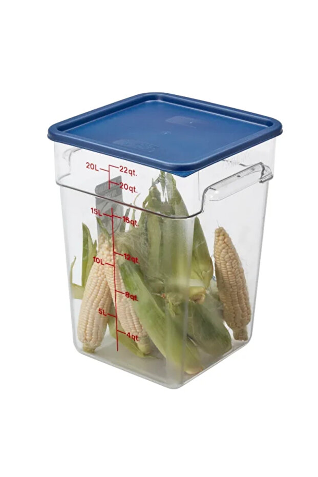 CamSquares® Classic Food Storage Container with Lid – 22 Qt (20.8L) Clear Camwear® -22SFSCW135