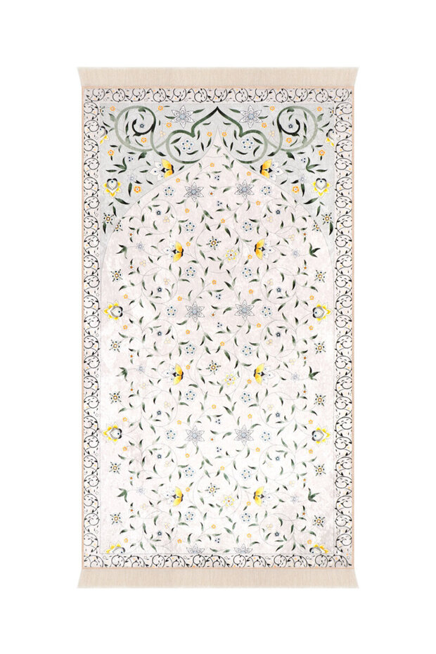 Gray Sponge Velvet Prayer Mat