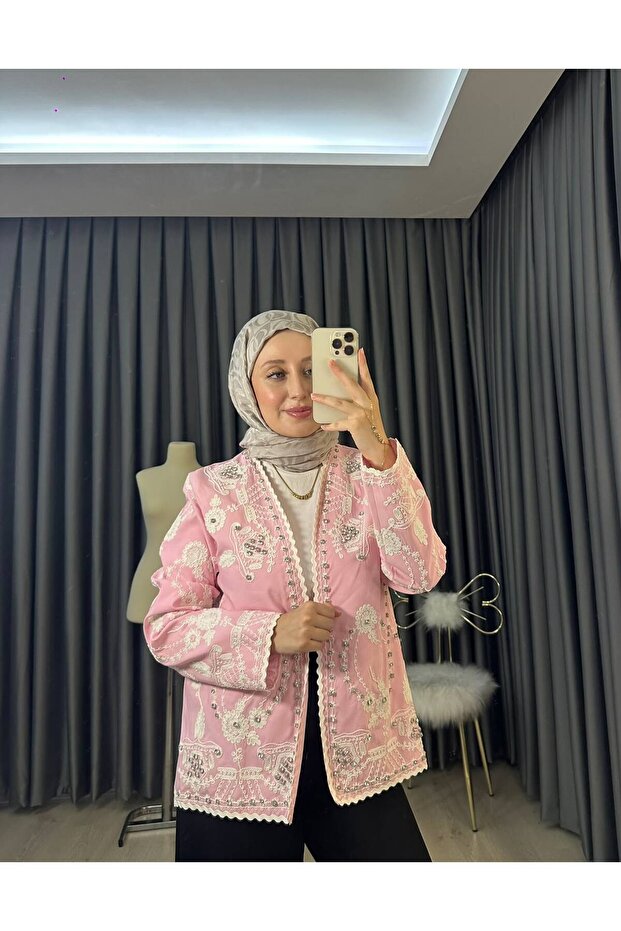 Pembe Taşlı Ceket