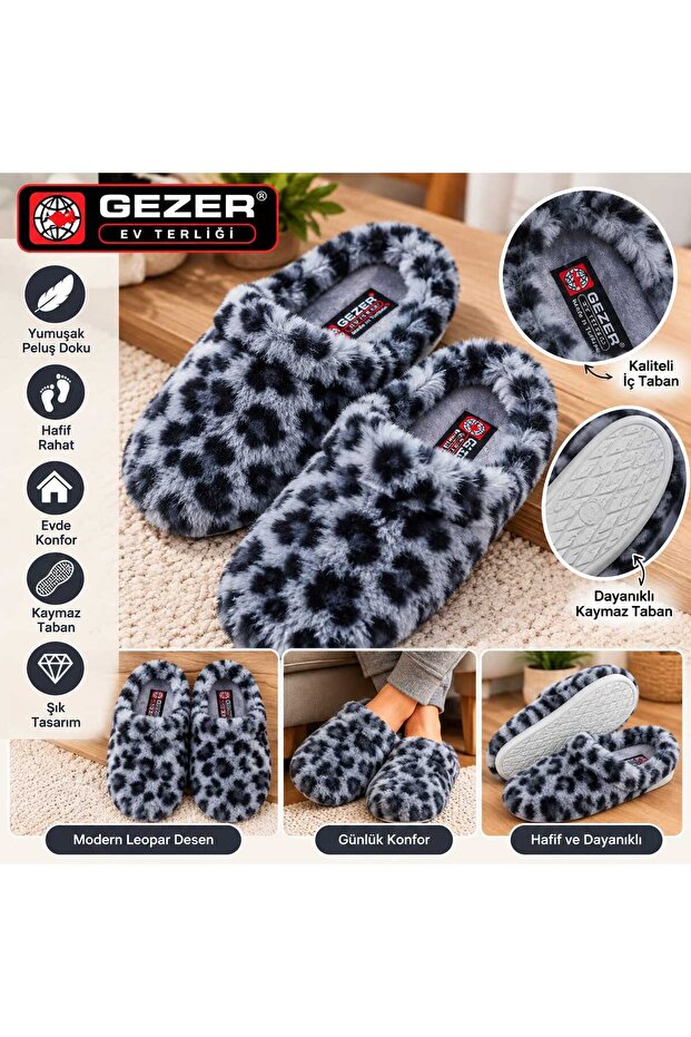Women's Plush Soft House Slippers - Warm Indoor Slippers with Non-Slip Soles