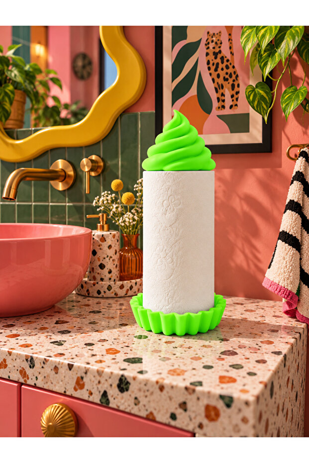 Cupcake Paper Towel Holder | Decorative Paper Towel Holder Bathroom Organizer & Organizer Accessory