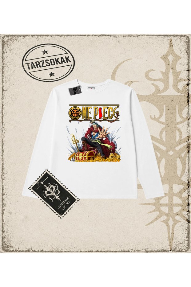 One Piece Anime Characters Biskilet Collar Long Sleeve White
