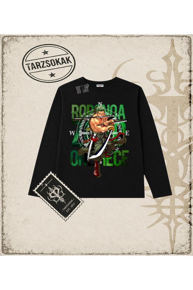 One Piece Anime Characters Biskilet Collar Long Sleeve White