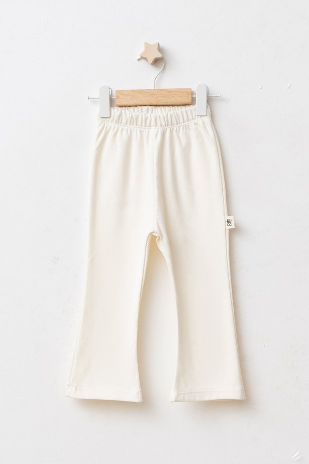 Girl's Camisole Flare Pants Elastic Waist Spanish Flare Ribbed Comfortable Fit Leggings