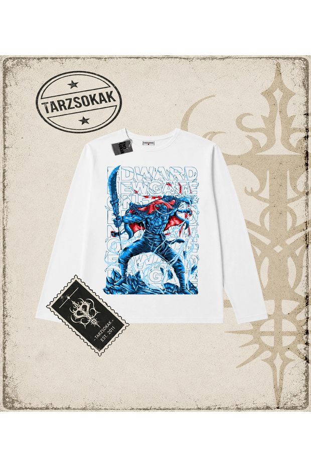 One Piece Anime Characters Biskilet Collar Long Sleeve White