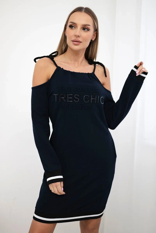 Rochie Tres Chic bleumarin