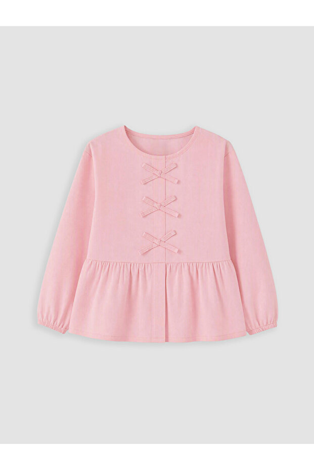 Rmz Gi̇yi̇m Farki̇yla Girls' Shirt with Bow