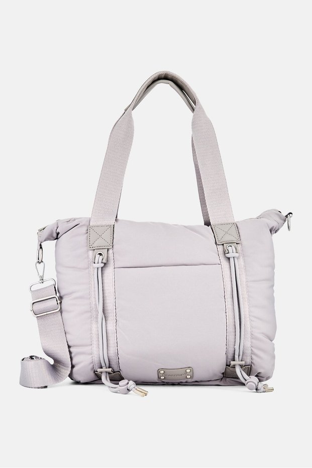 Women Brand Logo Tote Bag, Light Grey